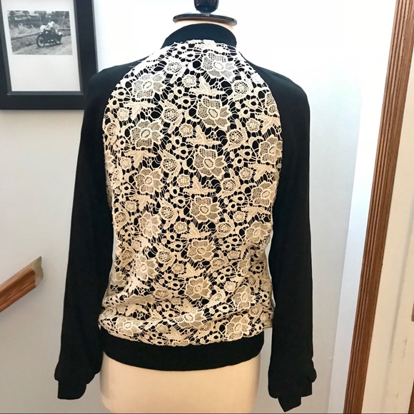 NWT Chaser lace overly bomber/baseball jacket - Picture 5 of 7